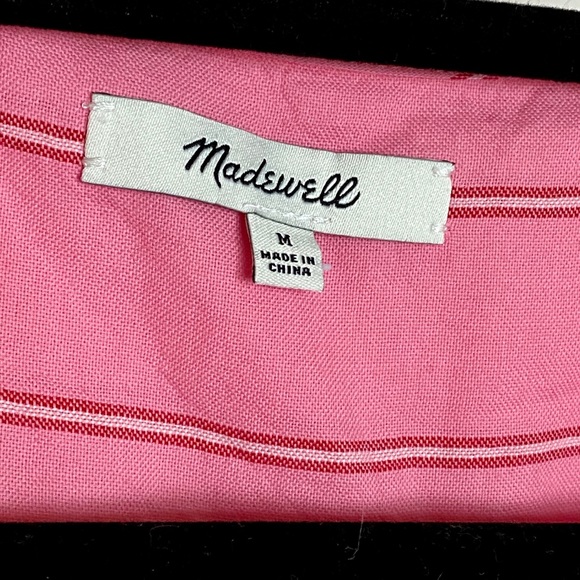 Madewell Wrap Top in Cecilia Stripe | Peony Pink - Picture 7 of 7